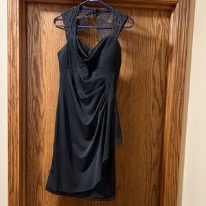 Scarlett Black Asymmetrical Dress with Lace
